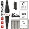 Spojovacia reťaz EMOS 100 LED Základná sada Standard – cencúle, 2,5 m, vonkajšie, teplá biela, časovač (D1CW02)