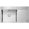 Alveus PURE 50 UP L 1123791 - Drez nerezový 860x525 mm, vanička 450x400x195 mm, lestená/brúsená nerez