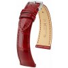 Kožený remienok Hirsch London 04207120-2, červený, aligátoria koža, Quick Release 18 mm