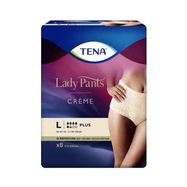 Prípravky na inkontinenciu Tena Lady Pants Plus Creme M 8 ks