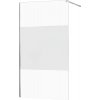 MEXEN/S - KIOTO Sprchová zástena WALK-IN 110x200 cm 8 mm, chróm, Transparent / matné sklo 800-110-101-01-35