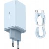 Baseus GaN nabíjačka (P10162701313-00) – 2× USB, 2× USB-C, 65 W, USB-C kábel, modrá