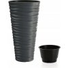 Kvetináč plast čierny Prosperplast 30 cm x 30 x 52 cm