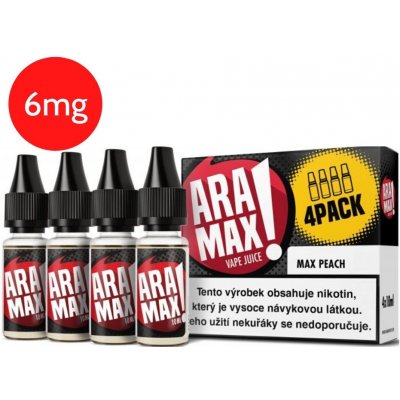 E-Liquid Aramax 4Pack Max Peach 4x10ml - 6 mg