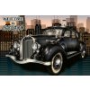 DIMEX | Vliesové fototapety na stenu Chicago retro plagát MS-5-2175 | 375 x 250 cm | biela, čierna, žltá, metalická + Vliesová fototapeta na stenu DIMEX Chicago retro plagát MS52175 v rozmere 375 x 25