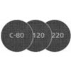 Wolfcraft brúsna mriežka ø 125 mm Zrno 80,120,220 suchý zips sada 5 ks, 8464000