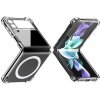 SES Ochranný silikónový obal s integráciou pre bezdrôtové nabíjanie Qi pre Samsung Galaxy Z Flip4 5G F721B - priehľadný 16653