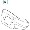 Plech pod výfuk 587351001 pre Husqvarna 572 XP (Položka číslo 5, plech výfuku)