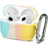 AppleKing viacfarebný silikónový obal s karabínou pre AirPods 3 - pastelový - možnosť vrátiť tovar ZADARMO do 30tich dní