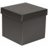 Darčeková krabička s vekom 200x200x200 mm, čierna