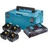 Makita 198091-4, Sada Li-ion LXT 18V 4xBL1860B + DC18RD dvojnabíječka + Makpac 3