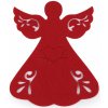 Vianočné prestieranie na príbor anjel, stromček - 4 ks 1 červená anjel