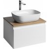 AQUALINE - ALTAIR skrinka s doskou 58 cm, biela/dub emporio AI263-02
