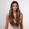 Vlnitá hnedá parochňa s melírom Katrin