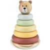 Tooky Toy Nasadzovacie krúžky Macko Pastel