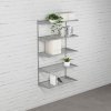 Walteco Nástenná regálová zostava SINGLE, 1500x830 mm, strieborná Hĺbka: 330 mm , SHSIS300