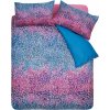 Modro-ružové obliečky na dvojlôžko z mikrosaténu 200x200 cm Animal Print – Catherine Lansfield