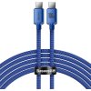 Baseus CAJY000703 Crystal Shine Series Dátový Kábel USB-C - USB-C 100W 2m Blue 6932172602901