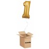 HeliumKing Balónový box - Narodeninové číslo 1 zlatý 86 cm