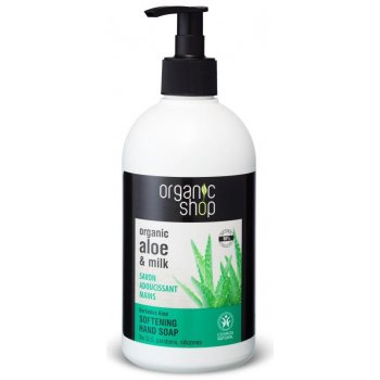 Organic shop Organické zjemňujúce tekuté mydlo na ruky Barbadosské aloe 500 ml