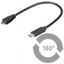 Kábel USB 3.1 konektor C/male - USB 2.0 konektor Micro-B/male ,0,2m