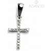 ADANITO ZSE002 - Zlatý briliantový prívesok krížik z bieleho zlata