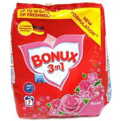 Bonux Rose prací prášok na ručné pranie 7 PD 400 g