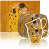 HOME ELEMENTS Porcelánová šálka a podšálka Klimt Bozk zlatý 2 x 250 ml