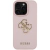 Guess Grained 4G Metal Logo kryt pre iPhone 15 Pro - ružový 57983124156 - možnosť vrátiť tovar ZADARMO do 30tich dní
