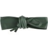 Made In Italy dámsky kožený opasok na viazanie 839 tmavozelený