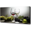 Foto obraz na plátne Víno a hrozno 100x50 cm