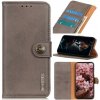 Peňaženkové kožené puzdro KHAZNEH Cowhide na Xiaomi Redmi Note 10/10S - Khaki