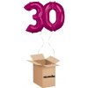 HeliumKing Balónový box - Narodeninové číslo 30 ružový 86 cm