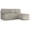 Rohová rozkladacia sedačka Briso - sivá