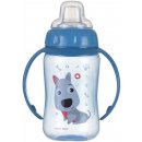 Canpol Babies treningovy hrncek s makkym naustkom 320ml Cute Animals modrá