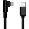 Gembird CC-USB2-CMLML-0.2M USB-C M / Lightning M, datový / nabíjací, opletený, pravouhlý, 0,2m