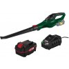 Parkside® Aku fúkač lístia 20 V Plba 20-Li C4 + Akumulátor 20 V 4 Ah + Rýchlonabíjačka akumulátora 20 V 4,5A (800011296)