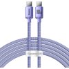 Baseus CAJY000705 Crystal Shine Series Dátový Kábel USB-C - USB-C 100W 2m Purple 6932172602918