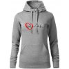 Nemecký ovčiak ekg - Mikina dámská Cape s kapucí - L ( Tmavosivý melír )