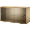 String Skrinka Display Cabinet with Sliding Doors, oak