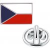 Olivie Strieborná brošňa VLAJKA ČR 7492 Ag 925; ≤2,6 g.