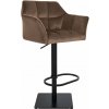 Barová stolička Damaso B velvet, hnedá