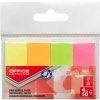 Samolepiace záložky Office Products 20x50mm neon 4x50 lístkov