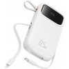 Baseus – Qpow Pro+ – powerbanka, Lightning, 2× USB-C, USB, 22,5 W, 20000 mAh, kábel USB-C, 30 cm – biela KF2332594