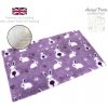 DRYBED Premium Vet Bed Zajačiky Bunnies fialový 100 x 75 cm