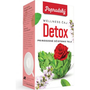 Popradský Wellness čaj detox prirodzené očistenie tela 18 x 1,5 g