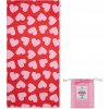 Swim Essentials Swim Essentials Plážový uterák z mikrovlákna Hearts 135 x 65 cm
