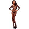 Leg Avenue Swirl Lace Bodystocking 89108 Čierna