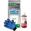 FARMINA Vet Life Dog Renal 12kg & LAB V Lososový olej pre psov a mačky 1000ml + Rukavica na česanie srsti psov a mačiek ZADARMO!