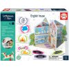 Náučná hra pre najmenších English House Educa Učíme sa výbavu rodinného domu v angličtine s obrázkami 192 dielov od 5-12 rokov